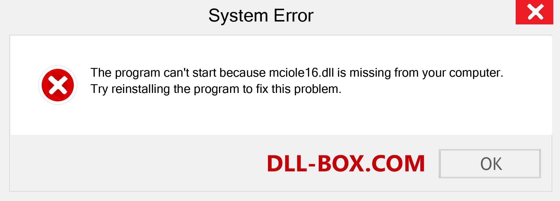  mciole16.dll file is missing?. Download for Windows 7, 8, 10 - Fix  mciole16 dll Missing Error on Windows, photos, images