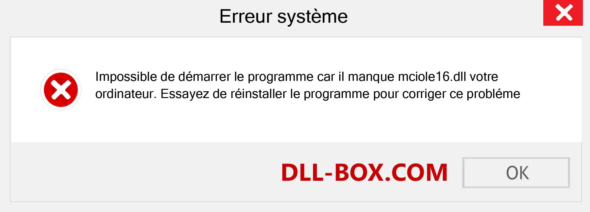 Le fichier mciole16.dll est manquant ?. Télécharger pour Windows 7, 8, 10 - Correction de l'erreur manquante mciole16 dll sur Windows, photos, images